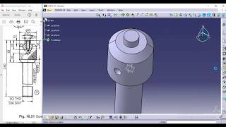 Screw Jack CATIA V5 Tutorial  Screw with thread Part 3 [upl. by Anyek568]