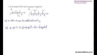 Problema 2 Alcanos Dar el nombre IUPAC [upl. by Mallory613]