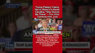 Trump Falsely Claims Harris Wasn’t in North Carolina “She Should Be There” – Fox Host Corrects Him [upl. by Wobniar820]