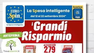 VOLANTINO EUROSPIN dal 12 al 22 settembre 2024 anteprima [upl. by Lleddaw]