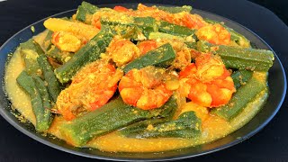 ঢেঁড়সের খুবই সুস্বাদু একটি রেসেপিDarosh curryঢেঁড়সের চড়চড়িOkra with shrimp amp mustard sauce [upl. by Brill373]