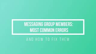 Message LinkedIn group members most common errors [upl. by Placido]