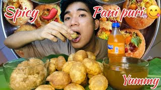 Spicy 🌶️ pani puri chamani Pwah aram nagsukha ble 😋 Bishalbhaivlog [upl. by Einehpets]