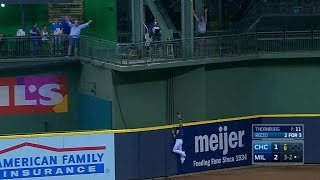 Broxton leaps to make a phenomenal catch [upl. by Nivert434]