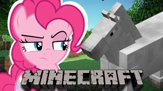 Pinkie Pie Plays Minecraft II SO MANY HORSES [upl. by Ayeki831]