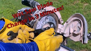 Easily Change Your Wet Saw Blade In Under 3 Minutes tipsandtrick wetsaw homerenovation [upl. by Margetts879]