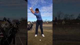 Viktor Hovlands swing at age 16 vs today shorts golf golfswing [upl. by Maer513]