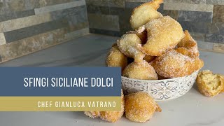 Sfingi siciliane dolci  Dolci Siciliani  Fritti natalizi  Sfinge  zeppole di San Martino [upl. by Kcirddot]