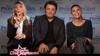 FROZEN  IL REGNO DI GHIACCIO  Serena Autieri Enrico Brignano e Serena Rossi intervistati [upl. by Acimad]