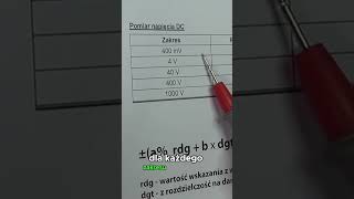 Dokładność multimetrów  wzór dane diy electrician test electrical electric [upl. by Sisak]