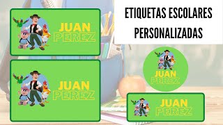 Como hacer ETIQUETAS ESCOLARES en 1 minuto [upl. by Dreda812]