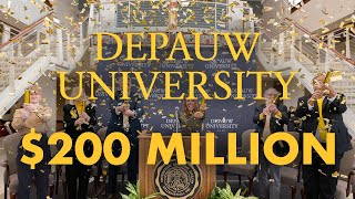 DePauw Receives 200 Million for Transformative Education [upl. by Eiralav601]