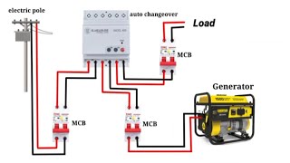 Auto changeover switch connection changeoverswitch connections [upl. by Helsa]