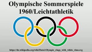 Olympische Sommerspiele 1960Leichtathletik [upl. by Essilec]