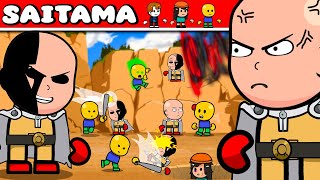 NOOB vs SAITAMA Roblox One Punch Man for the SHINIEST BALD HEAD [upl. by Goodwin]