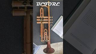 Restoring an OLD rare Conn Trumpet trumpet music brass repair restoration [upl. by Elleinaj]