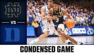 Notre Dame vs Duke Condensed Game  202324 ACC Mens Basketball [upl. by Ahsratal]