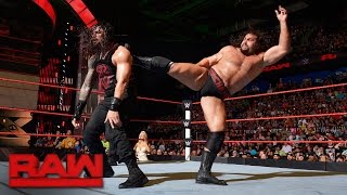 Roman Reigns vs Rusev Raw Aug 15 2016 [upl. by Akema]