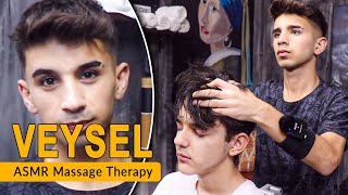 Massage ASMR For Sleep Relief by Young Barber Veysel asmr head [upl. by Murielle]