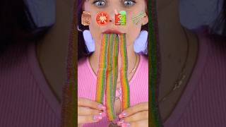 ASMR Chocolate Milk Sour Candy Mukbang shorts [upl. by Arrahs]