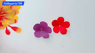 Easy And Beautiful Paper Flower  How To Make Paper Flower Carft  Paper Flower Making Step By Step [upl. by Aisnetroh]