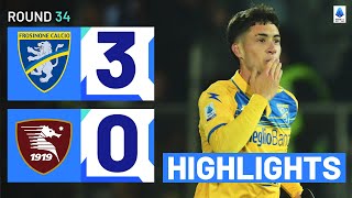 FROSINONESALERNITANA 30 HIGHLIGHTS  Ciociari secure three vital points  Serie A 202324 [upl. by Lrae]