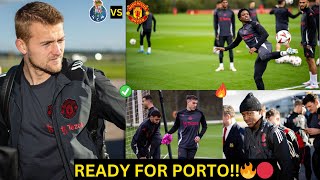 BREAKING✅CRUCIAL Man Utd Lineup vs FC Porto Hojlund Ugarte Malacia De Ligt Mainoo [upl. by Eeram]