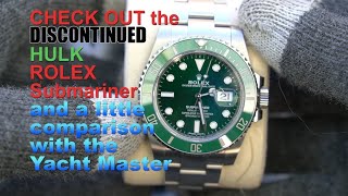 Rolex Submariner HULK Unboxed and overviewed ref 116610LV with Yacht Master blue dial [upl. by Mackintosh]