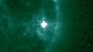 Sun blasts powerful X2 flare NOAA satellite sees it [upl. by Ahsemot]