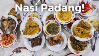 Nasi Padang  AMAZING Indonesian Food  Beef Rendang and Gulai Otak [upl. by Benge233]