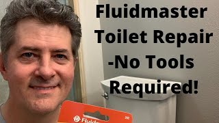 Fluidmaster Toilet Fill Valve RepairNo Tools Required [upl. by Idnem]