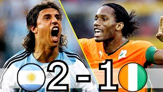 Argentina vs Ivory Coast World Cup 200621 Argentina vs Ivory Coast All Goals amp Highlights [upl. by Metcalf]