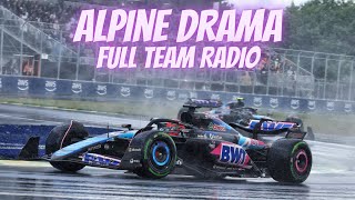 Alpine Drama  Full Team Radio  F1 2024 Canadian GP formula1 estebanocon pierregasly f1news [upl. by Lolita518]