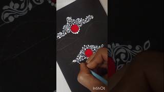 Bindi design for beginners shorts art kolkaart drawing subscribe 🙏👍 [upl. by Aynodal]