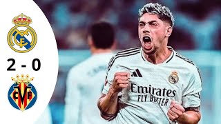 Real Madrid vs VillarrealHighlights amp goalLa Liga [upl. by Penthea]