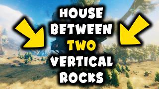 House between two vertical rocks  Valheim [upl. by Pazia674]