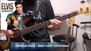 Elvis Presley Jailhouse Rock  Bass Cover 🎧 of original version in Esdur with bass tabs [upl. by Ahsyla]