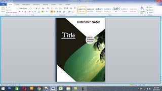 how To Design Book Cover Using Ms Word [upl. by Abshier]