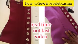 Unedited How To Sew eyelet channels for Corsets amp bustier  CORSET MAKING Tutorial Sewing tutorial [upl. by Meehyr]