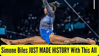 Simone Biles has achieved another monumental milestone with her allaround performance at the 2024 O [upl. by Rubia]