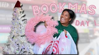 VLOGMAS BUT MAKE IT BOOKISH 🤭current reads  book room Christmas decor📖🎄🩷 DAY 1 [upl. by Naashom]