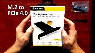 Icy Box M2 NVMe SSD to PCIe Gen 40 card Does it work [upl. by Drain337]