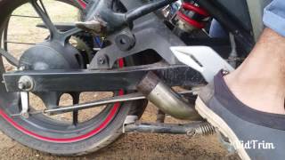 Gixxer custom made exhaust free flow diff loud sound revving and running [upl. by Marita773]