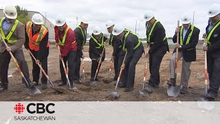 From the Archives Shovels are in the ground for the new Mosaic Stadium build to begin [upl. by Maharba]