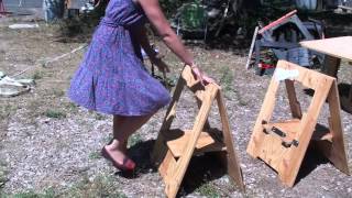 Folding Sawhorse Morhorse by Barclay Moore KICK STARTER [upl. by Ahen61]