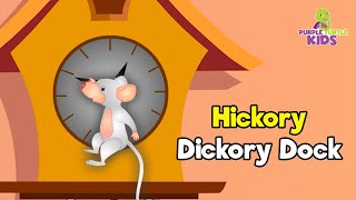 Hickory Dickory Dock  Purple Turtle Nursery Rhymes amp Kids Songs [upl. by Nonnad]