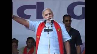 Gujarati Narendra Modi Taking on Congress Government at Vastral Ralley [upl. by Hesler449]