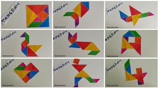 What is a Tangram  Learn how to make different Tangram shapes [upl. by Ameh]