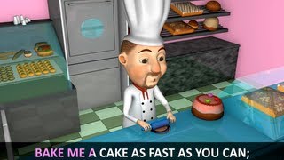 Pat A Cake with Lyrics  Childrens Nursery Rhymes Song by eFlashApps [upl. by Leina863]