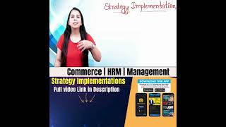 Strategy Implementation Process  UGCNTANETJRF  ugcnetcommercepaper2 ugcnetexam [upl. by Draned893]